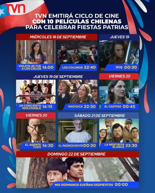 TVN celebra Fiestas Patrias con un imperdible ciclo de cine chileno.