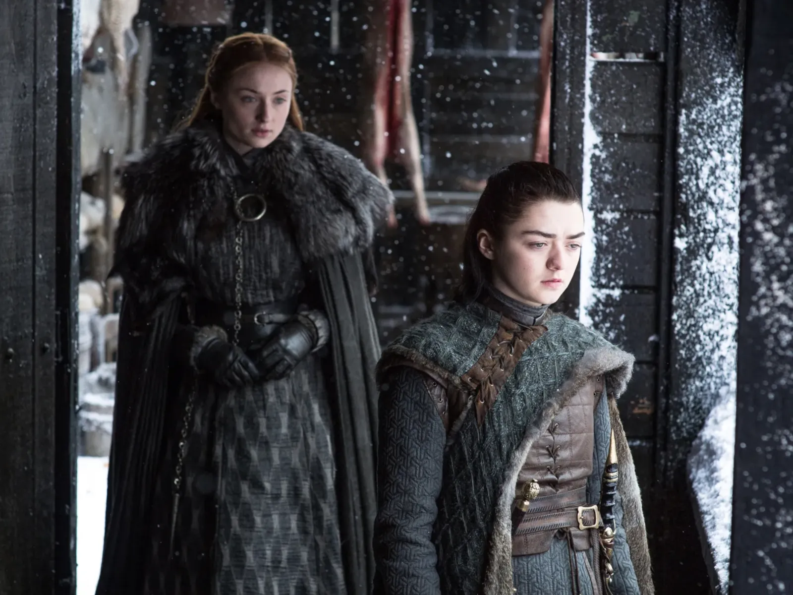 Sansa y Arya Stark en la última temporada de Game of Thrones